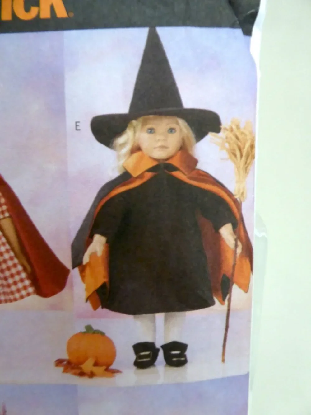 NEW BUTTERICK 18” AMERICAN GIRL DOLL HALLOWEEN COSTUME PAPER PATTERNS (#5661)